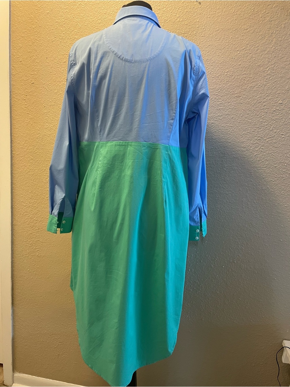 UNTUCKit Women's Stretch Cotton Colorblock Meryl Shirtdress Size 12 - Picture 3 of 16